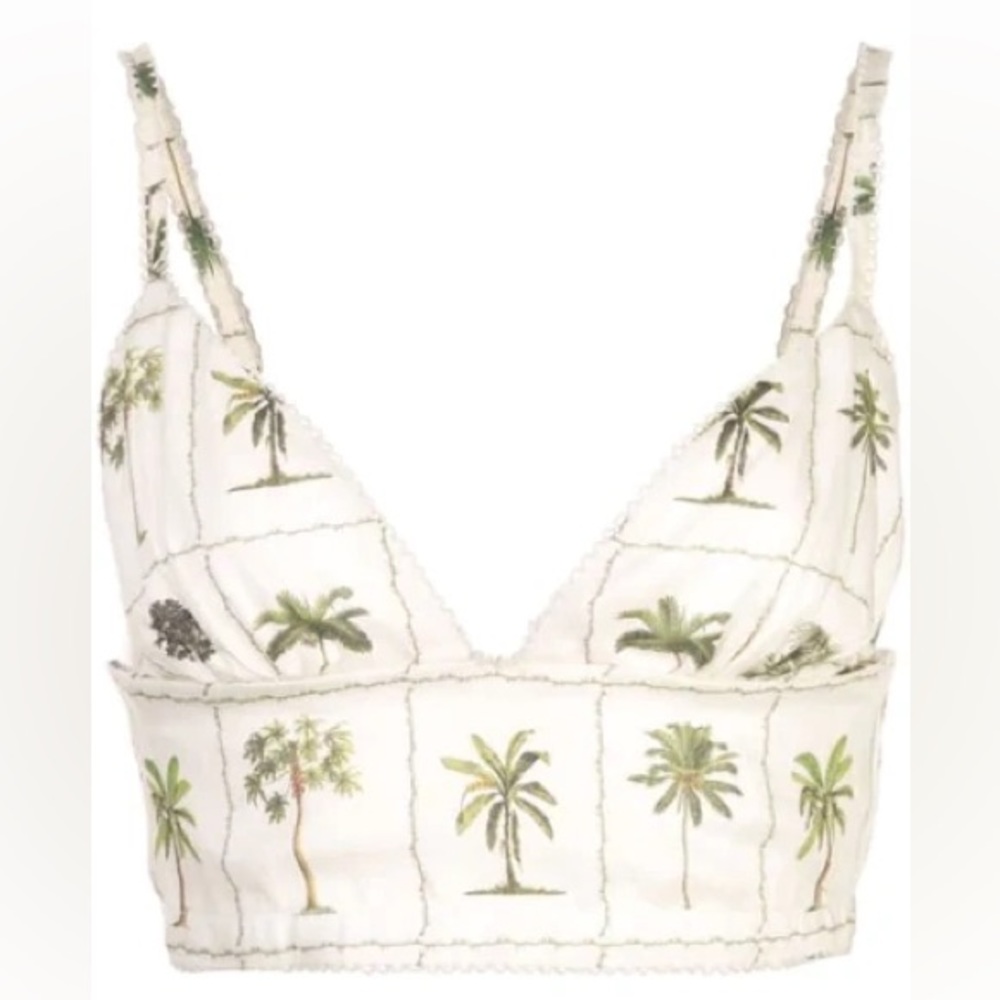 Agua by Agua Bendita Palm Tree Crop Top Size M